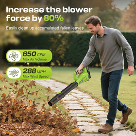 ZAGUOQI cordless leaf blower side view, ergonomic form for comfortable long tasks