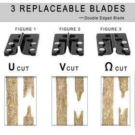 ZALALOVA curved and straight grafting knife blade close-up