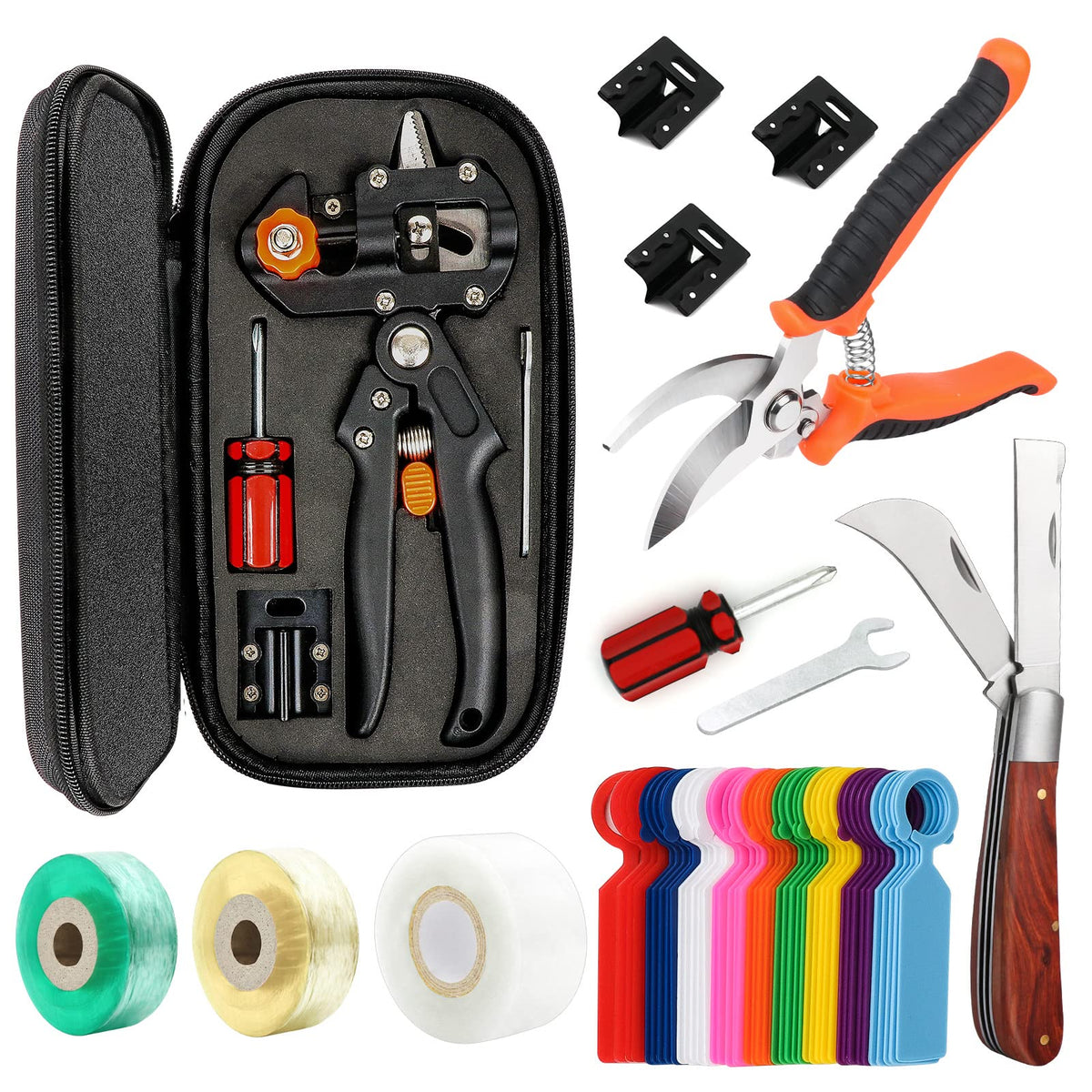 ZALALOVA 2-in-1 grafting tools set, ready for grafting and pruning tasks.