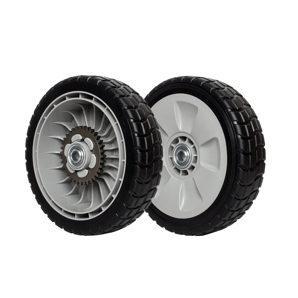 ZALANA 8-inch rear drive wheel assembly delivers reliable traction for mowing.