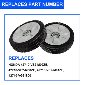 ZALANA 8-inch wheel bore 1/2 inch detail ensures secure mower fitment.