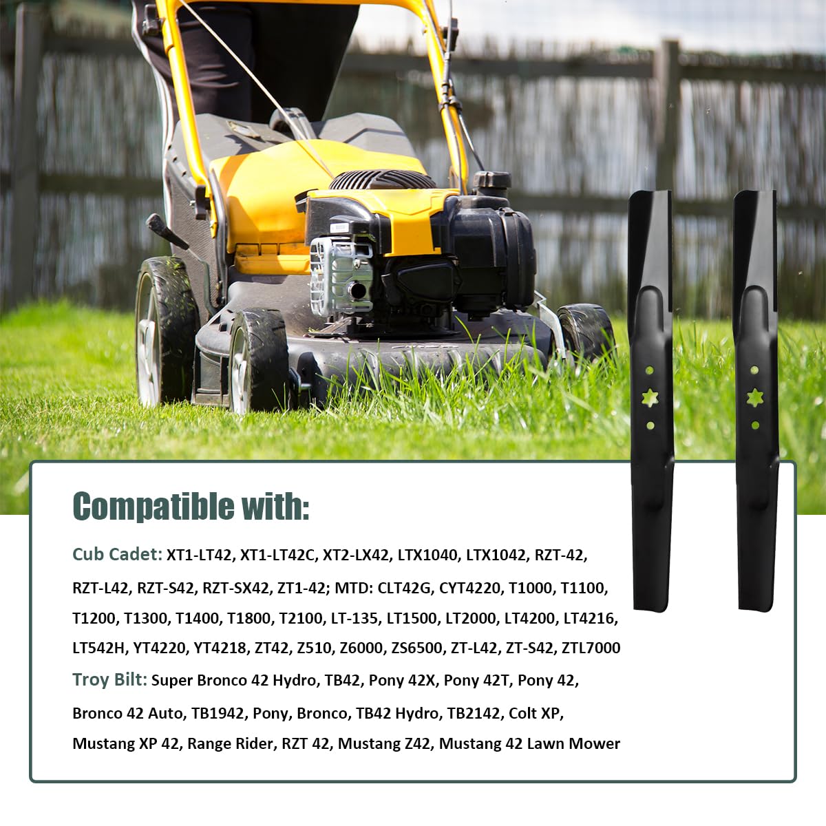 ZALANA blades installed on a mower demonstrate clean efficient cutting in real use