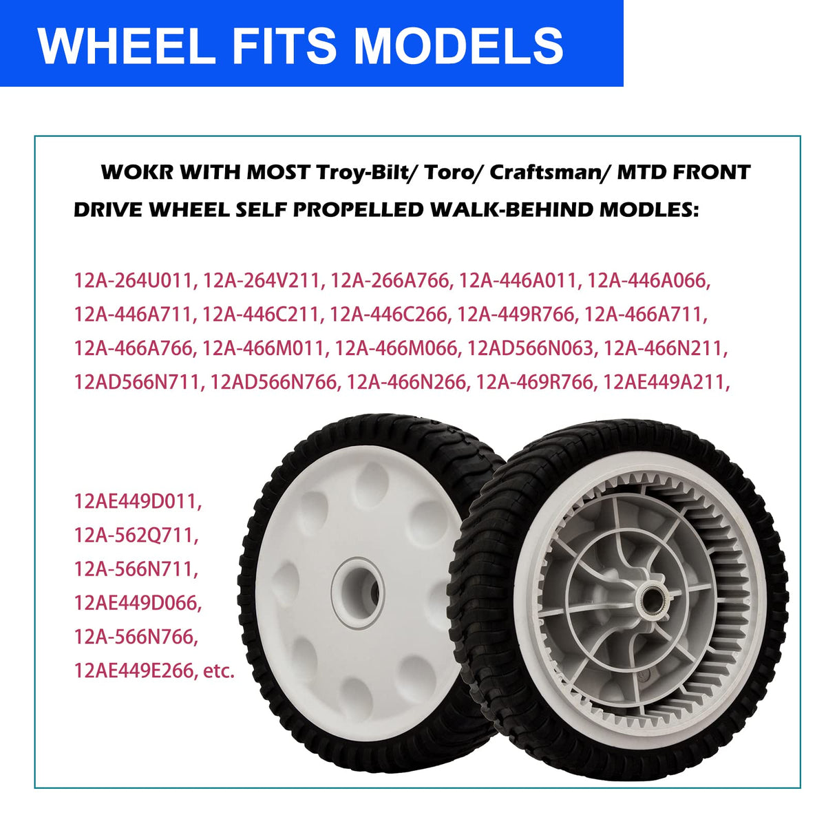 ZALANA easy-install front wheels simplify replacing worn parts.