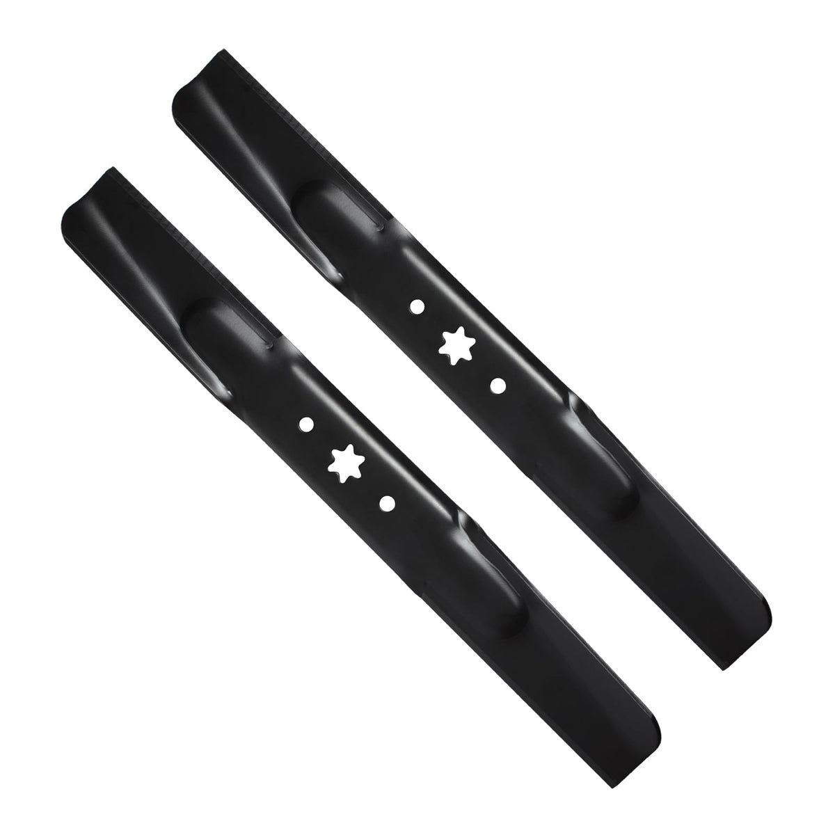 ZALANA 42-inch high-lift blades front view optimize cutting performance for neat yards