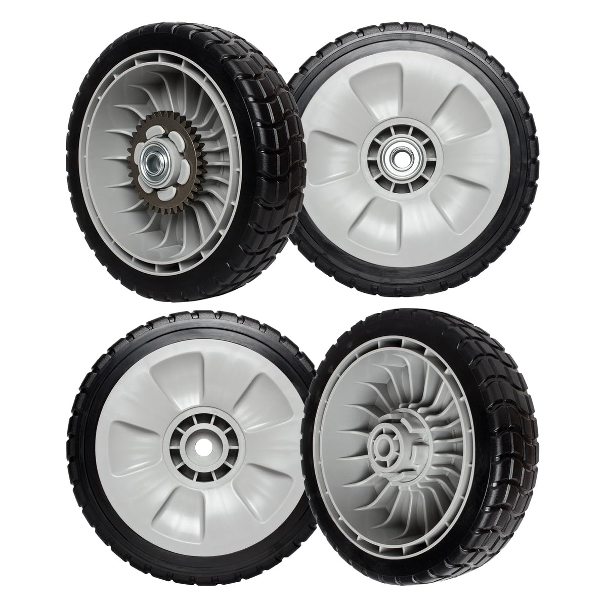 ZALANA rear wheels for lawn mower kit, enhancing traction on varied terrain.