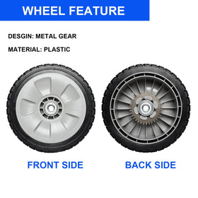 ZALANA rear drive wheel side view highlights rugged construction for durability.
