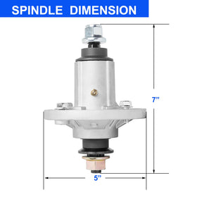 ZALANA spindle assembly side view, reliable John Deere replacement option.
