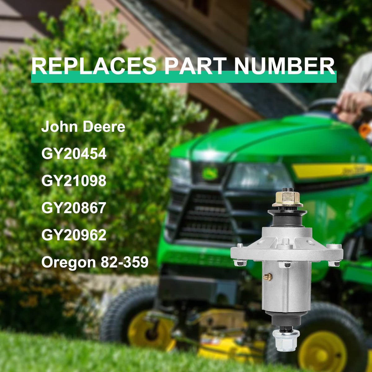 ZALANA spindle in package, two-pack ready for mower deck replacement.