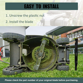 ZALANA two-pack blades ready for quick swap on compatible mowers