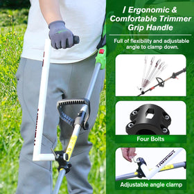 zamazi 17.7in trimmer grip showing length and reach