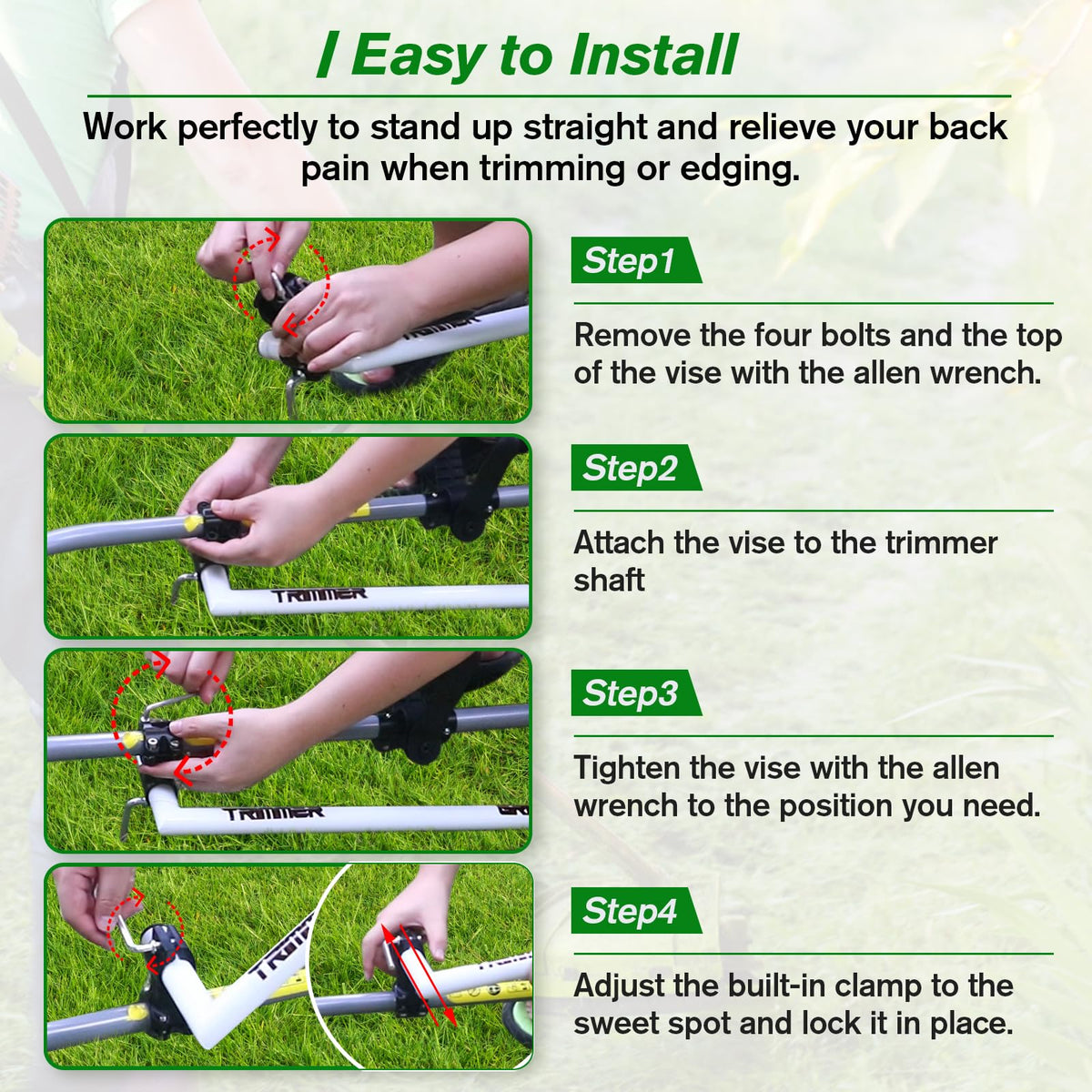 zamazi lightweight aluminum weedeater handle for durable use