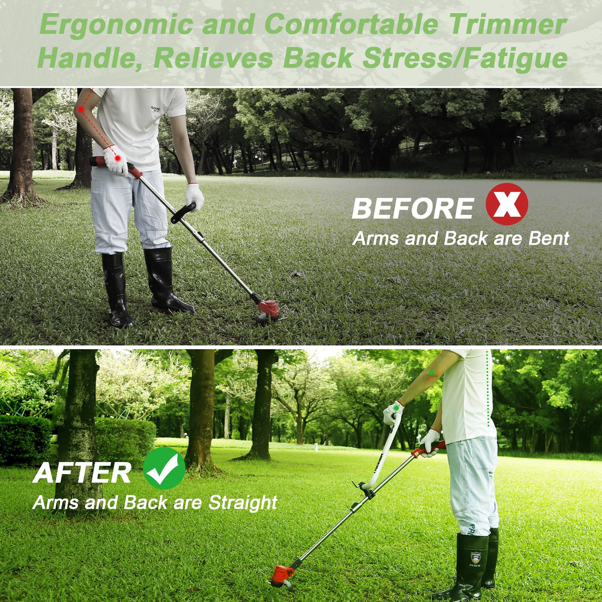 zamazi weedeater handle adjustable clamp fits most trimmers