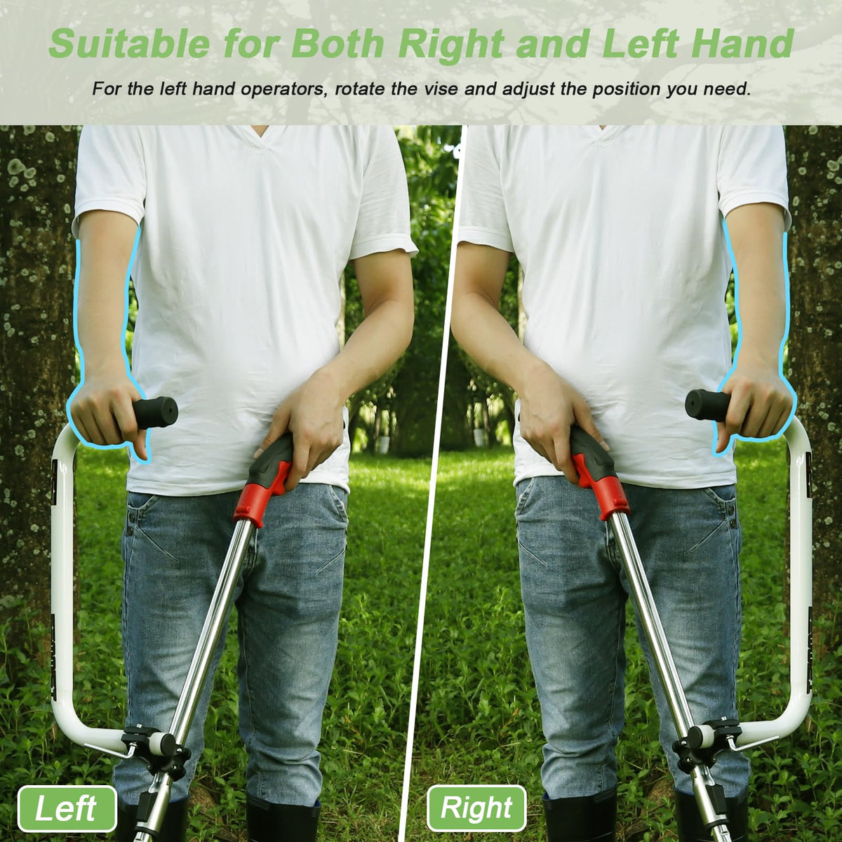 zamazi weedeater handle enables precise edging and lawn care tasks