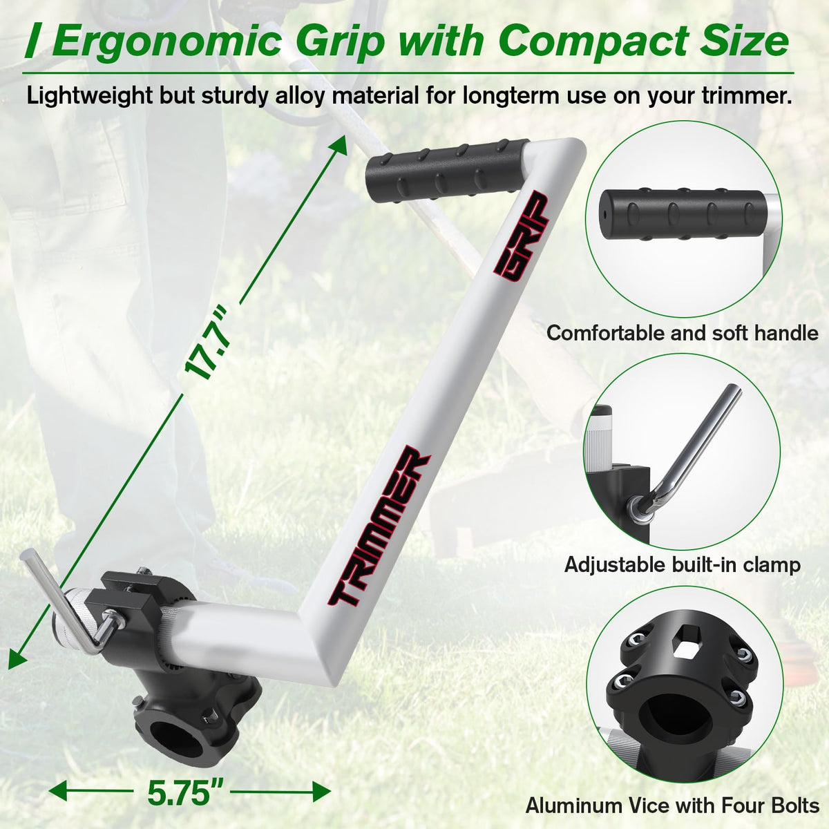 zamazi weed eater handle extension being installed on trimmer shaft