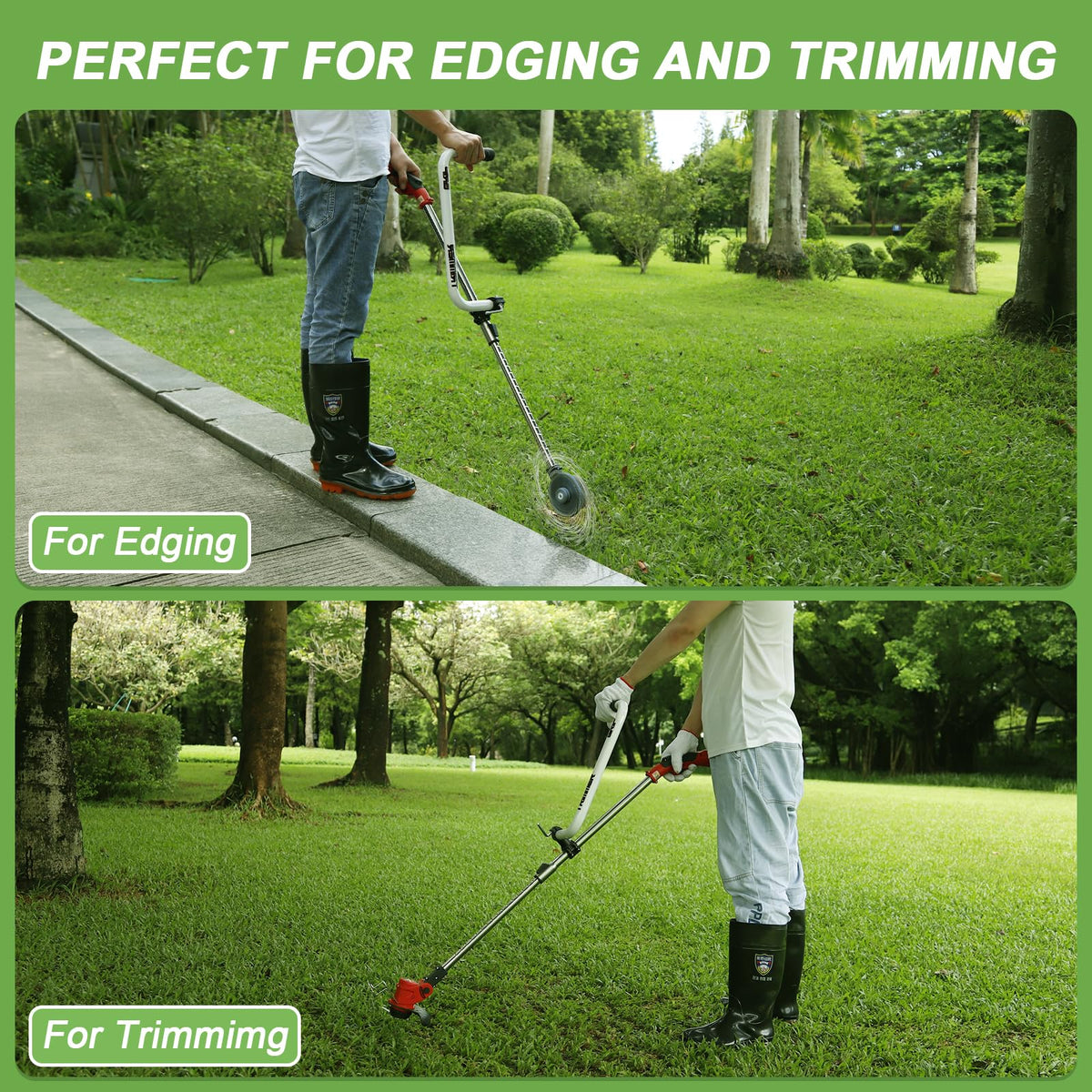 zamazi weedeater handle supports extended trimming for larger yards