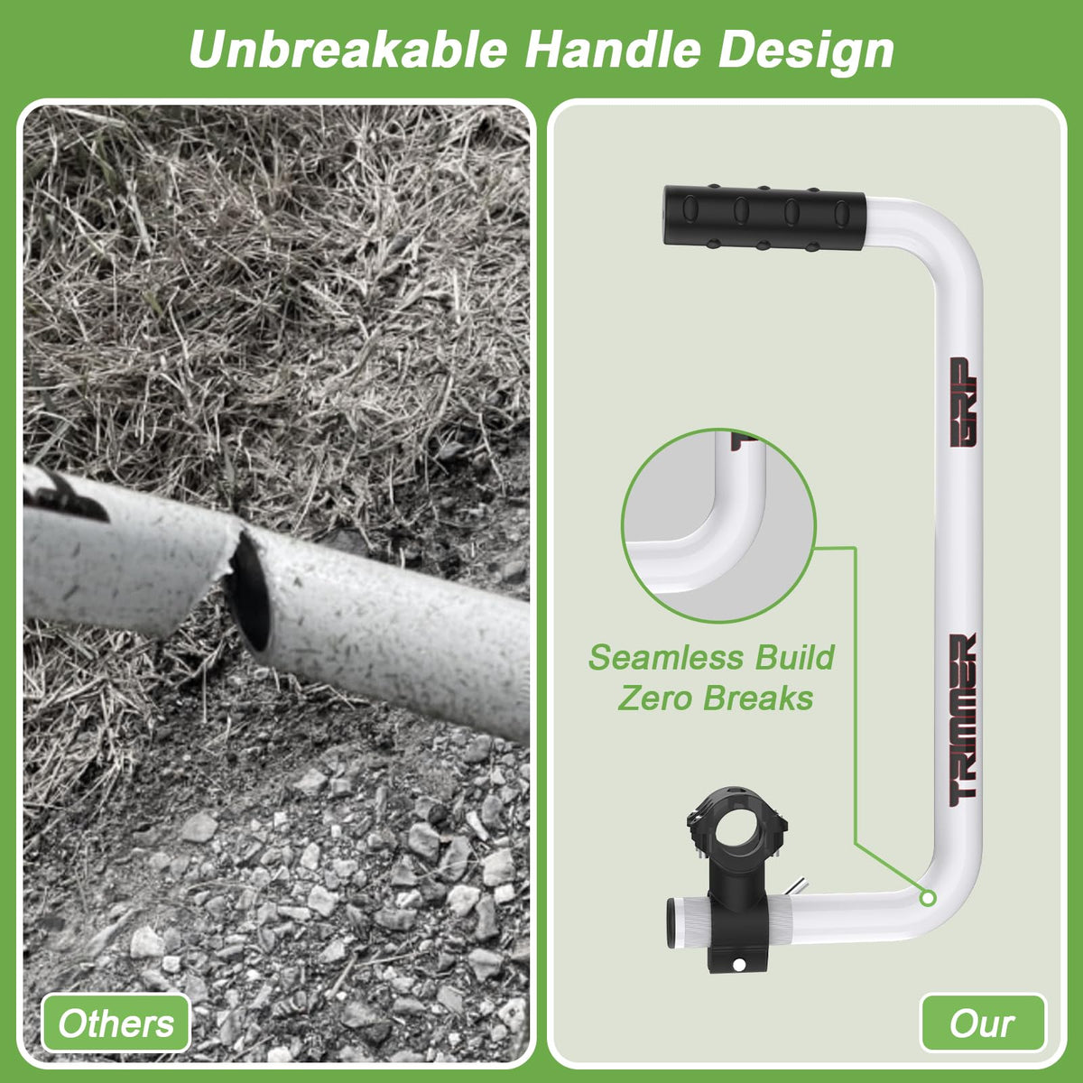 zamazi weedeater handle lightweight alloy provides durable rust-free performance
