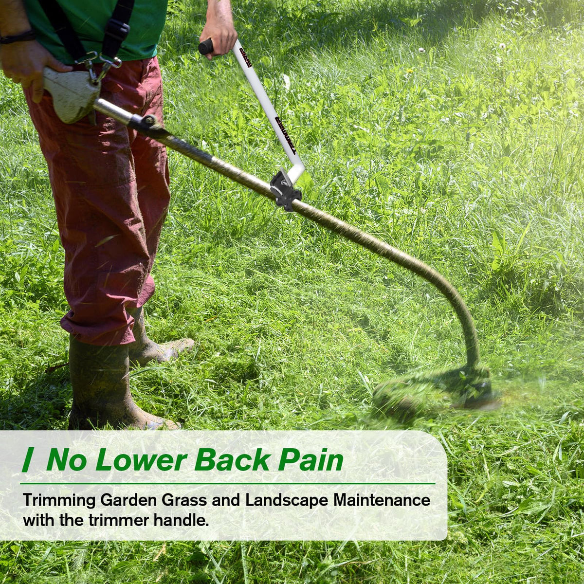 zamazi weedeater handle attached to trimmer shaft during setup
