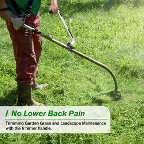 zamazi weedeater handle attached to trimmer shaft during setup