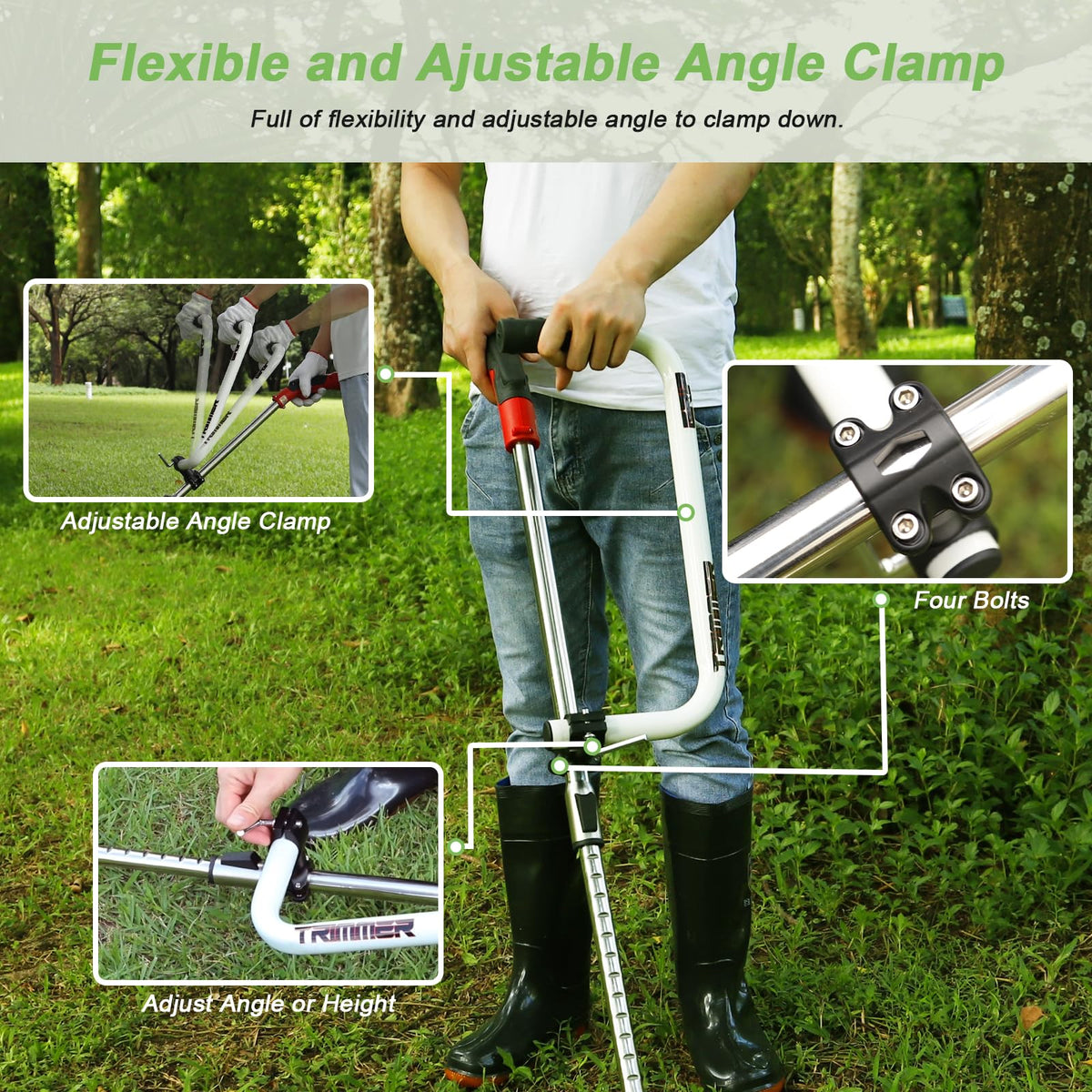 zamazi weedeater handle easy installation with included Allen wrench