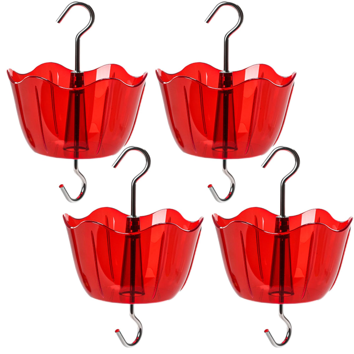 Zamelane ant moat for hummingbird feeders, four-pack, keeps ants away from nectar