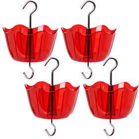 Zamelane ant moat for hummingbird feeders, four-pack, keeps ants away from nectar
