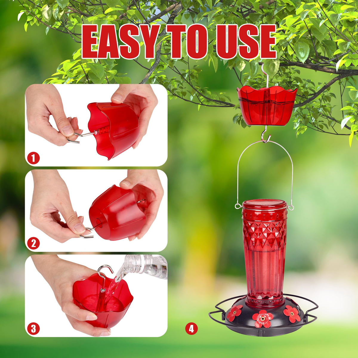Zamelane ant moat prevents cross-water access to nectar on feeder