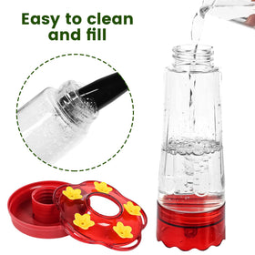 Zamelane feeder with wide mouth design for easy filling and cleaning.