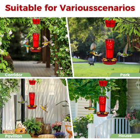 Zamelane hanging feeder is easy to place on tree hooks.