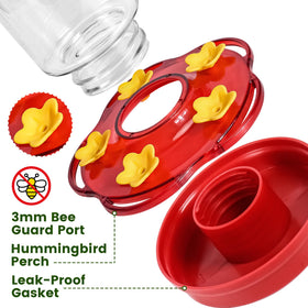 Zamelane feeder features built-in ant moat to help deter insects from nectar.