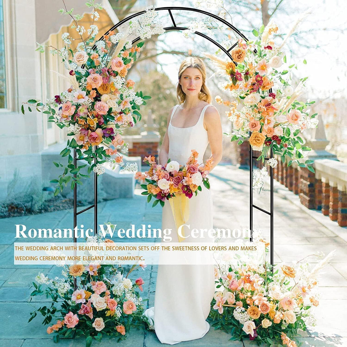ZANGEROI garden-arch-trellis-high silhouette for ceremonies and photos.