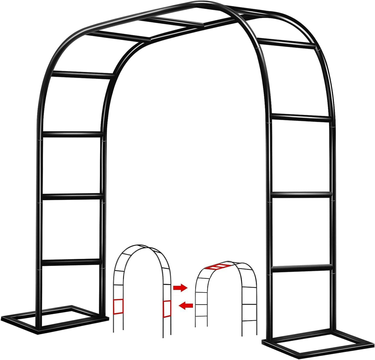 ZANGEROI garden arch trellis serves as an elegant outdoor wedding backdrop for climbing plants.
