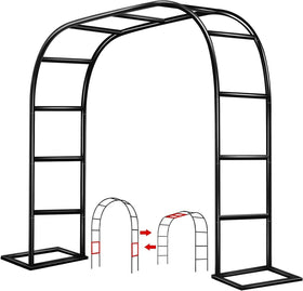 ZANGEROI garden arch trellis serves as an elegant outdoor wedding backdrop for climbing plants.