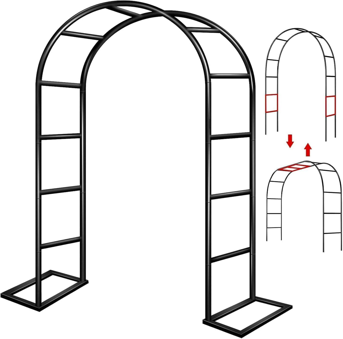 ZANGEROI garden arch with wide span sturdy, weather-resistant frame for climbing vines.
