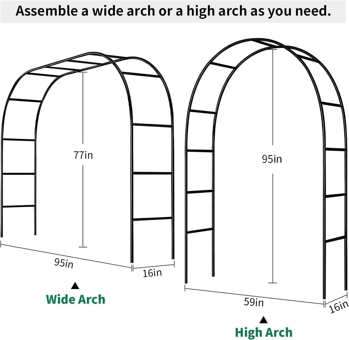 ZANGEROI garden arch with vines demonstrates living wall potential.