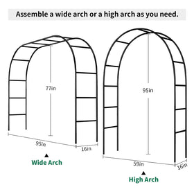 ZANGEROI arch features weatherproof finish for outdoor durability.