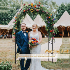 ZANGEROI wedding arch decor as a versatile backdrop with flowers and lights.