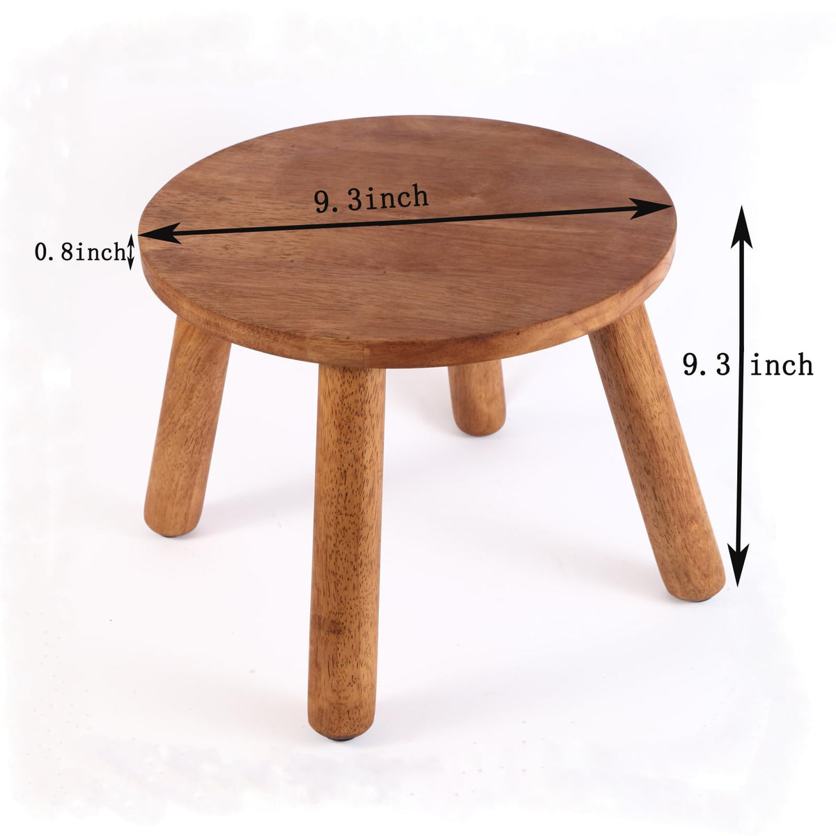 Zaowofires walnut plant stand stool, compact indoor greenery holder
