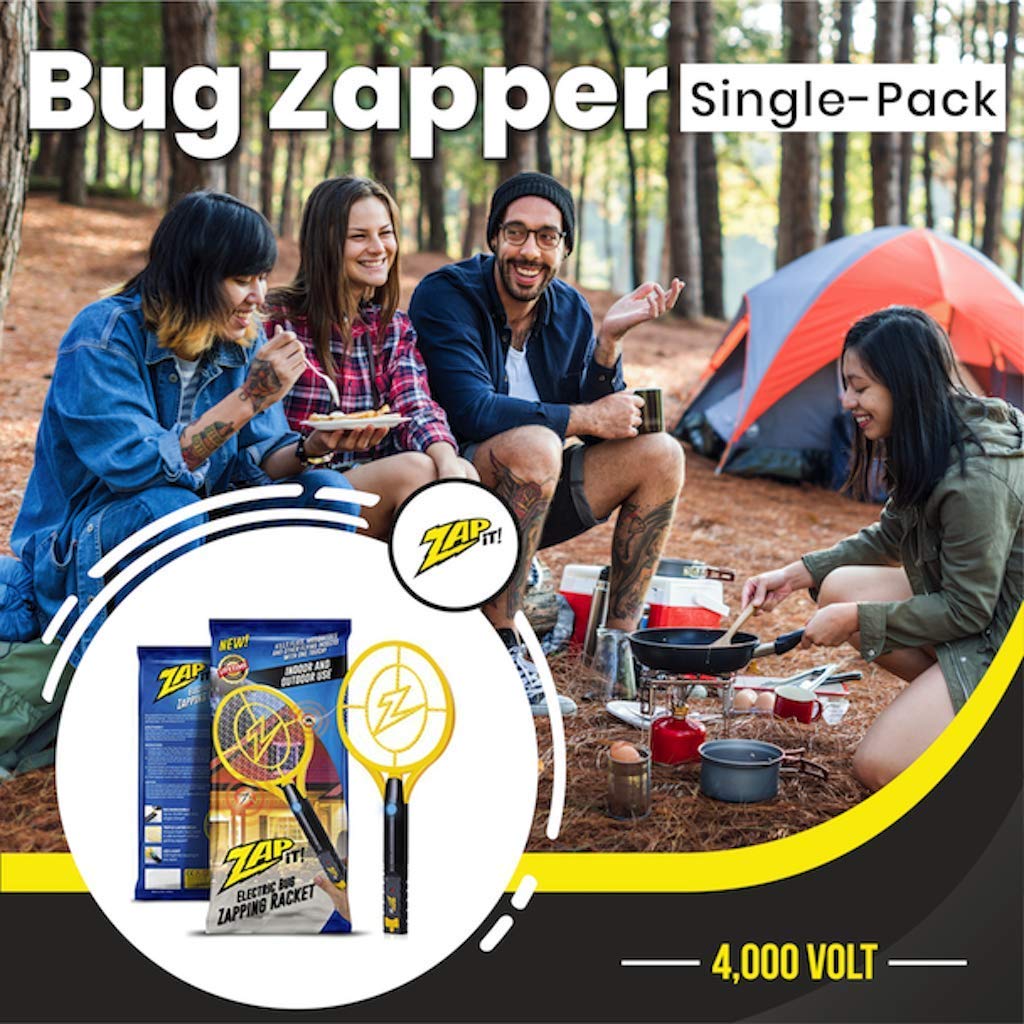 ZAP IT! 4,000-volt racket zaps on contact for quick pest control
