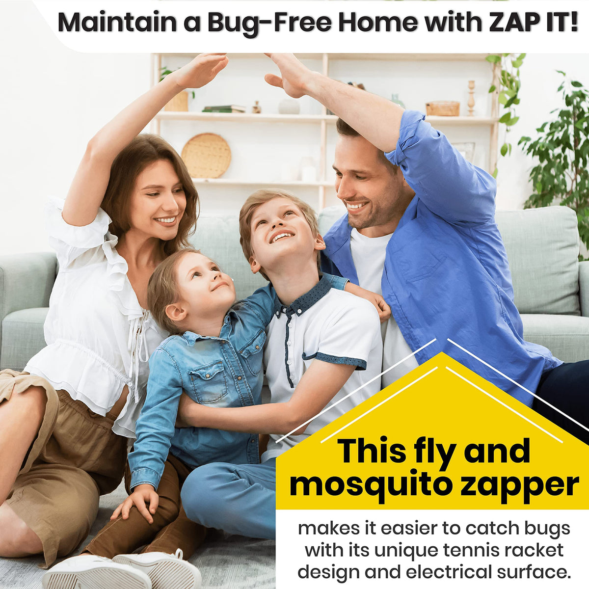Zap It bug zapper racket ideal for backyard parties and camping trips.