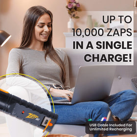 ZAP IT! easy-cleanup after zapping by shaking off debris.