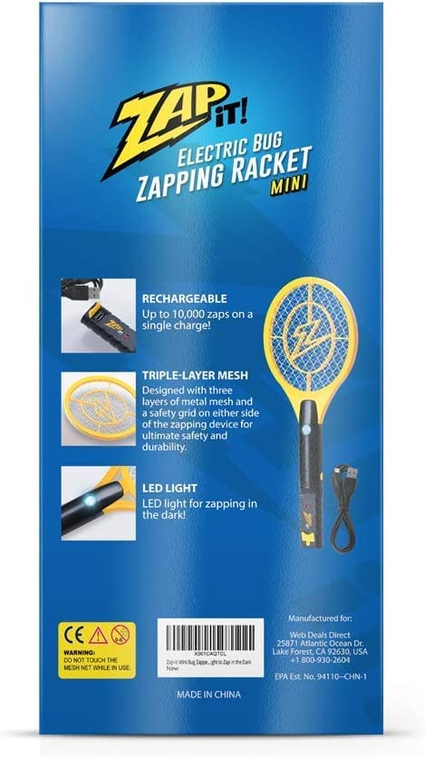 Zap It! Mini Bug Zapper ideal for indoor windows and doors.