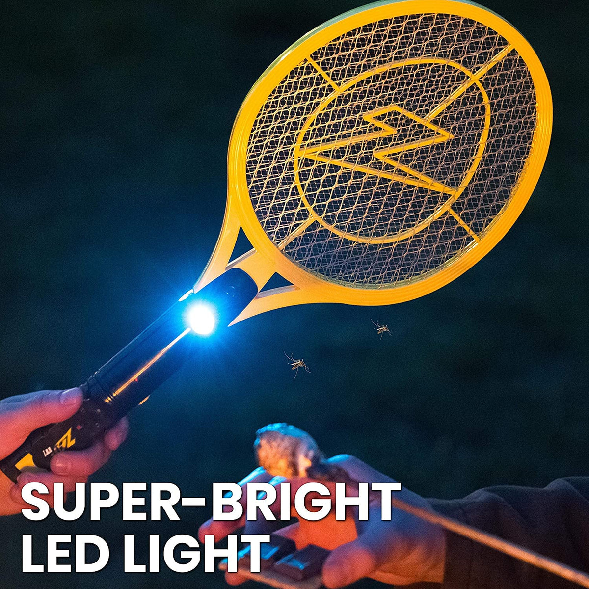 Zap It! Mini Bug Zapper in action outdoors for camping or picnics.