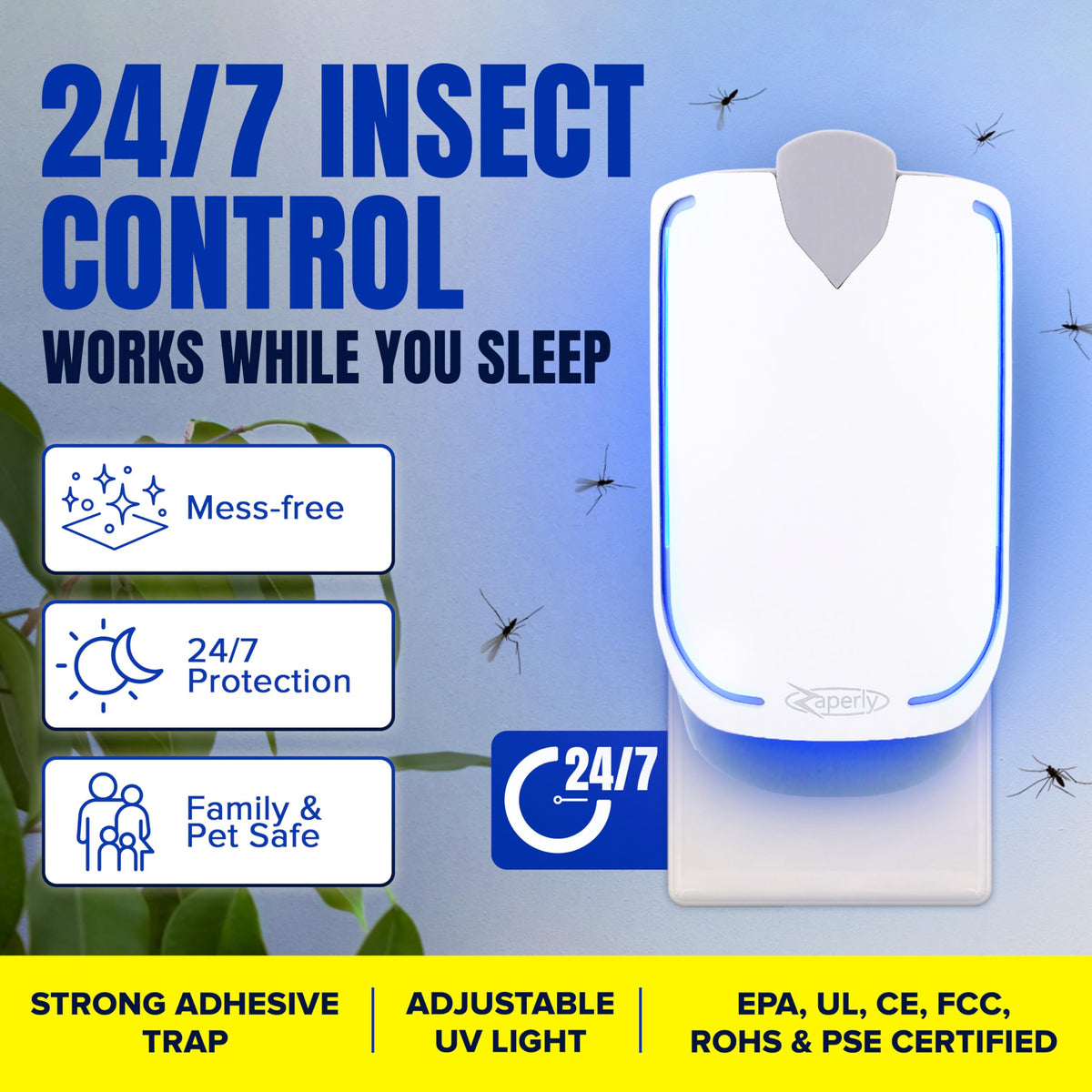Zaperly fruit fly trap compact sleek design blending with decor
