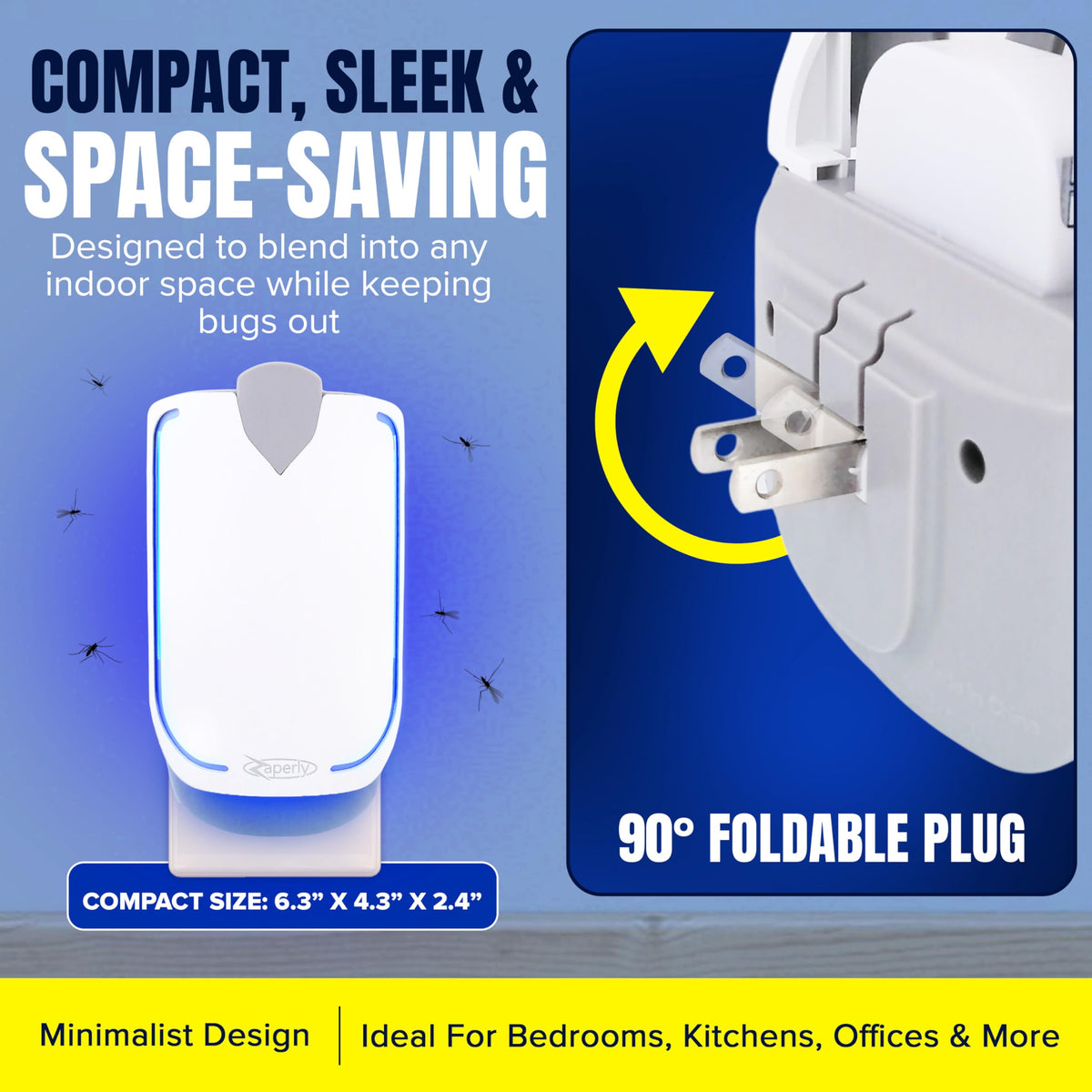Zaperly fruit fly trap complete packaging showing two devices