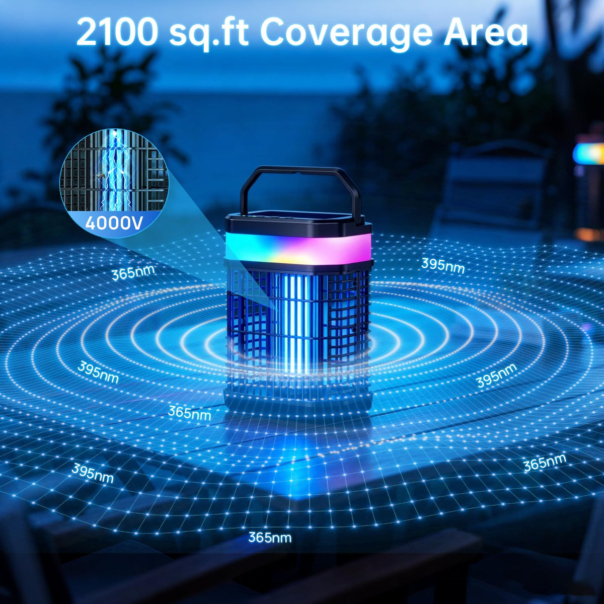 Zapguru 4000-volt grid in action for outdoor pest control