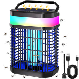 Zapguru solar bug zapper front view for patios and gardens