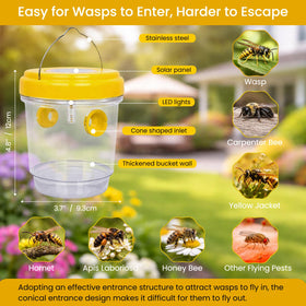 Zapguru yellow jacket trap with bait reservoir for easy refills