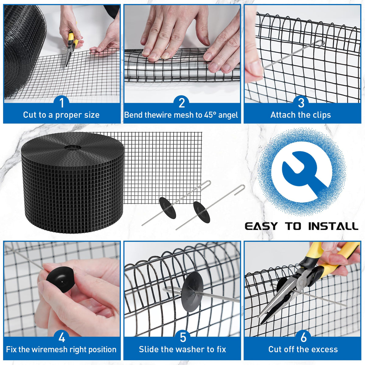 Zapstarz 1mm galvanized wire adds durability.