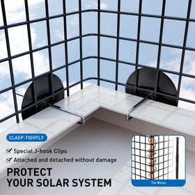 Zapstarz tie-wires pack for secure, flexible installation around panels.