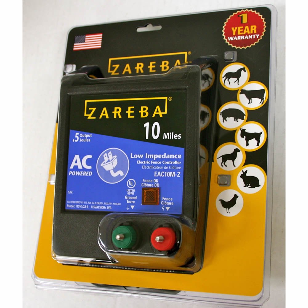 Zareba 10 Mile charger with indicator light for easy status checks